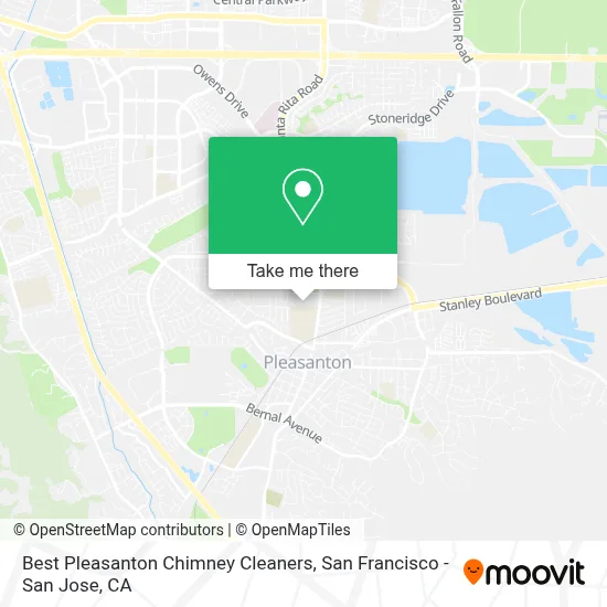 Best Pleasanton Chimney Cleaners map