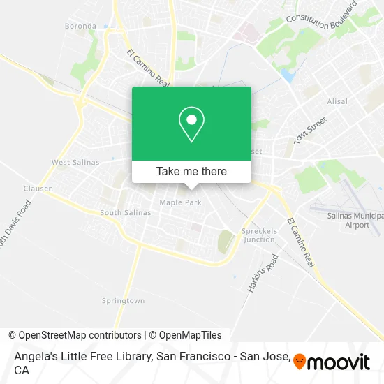 Angela's Little Free Library map