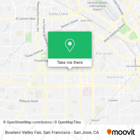 Bowlero Valley Fair map