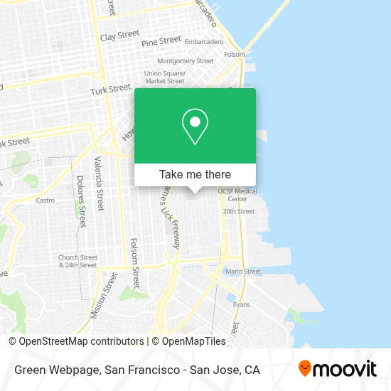 Green Webpage map