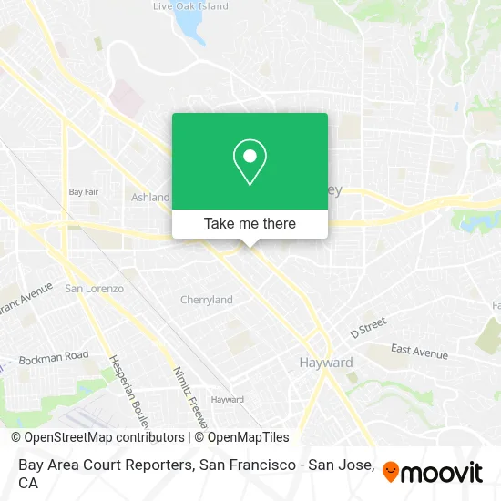 Bay Area Court Reporters map