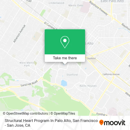 Structural Heart Program In Palo Alto map