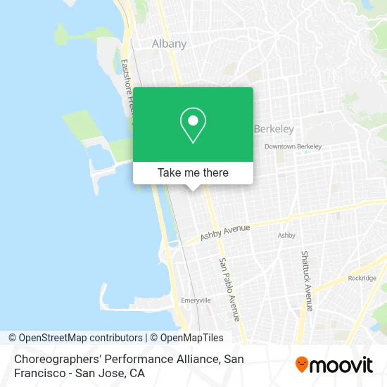 Choreographers' Performance Alliance map