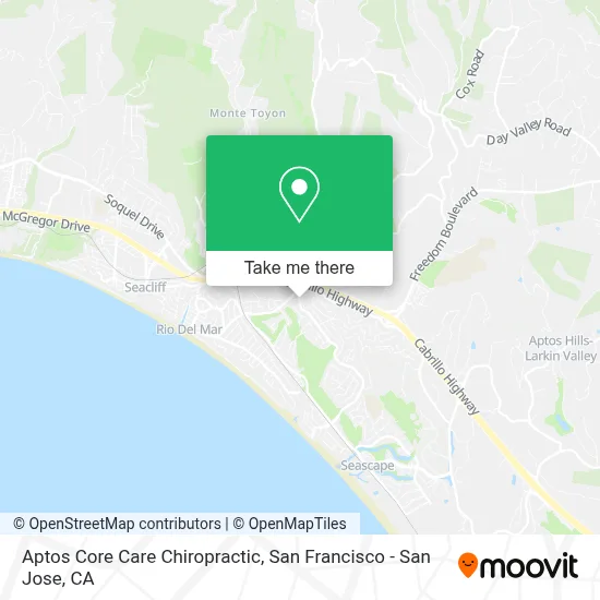 Aptos Core Care Chiropractic map