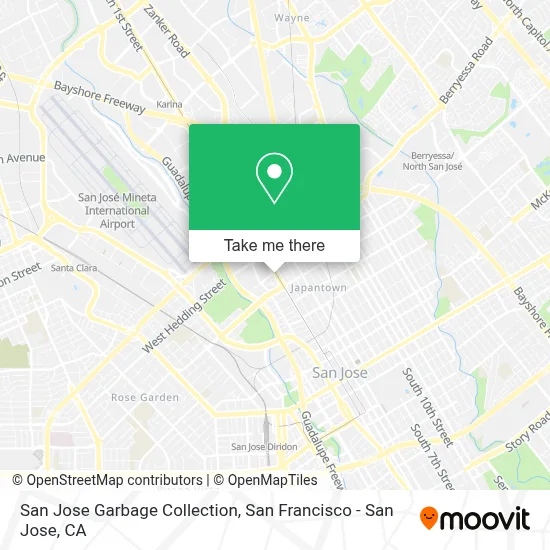 San Jose Garbage Collection map