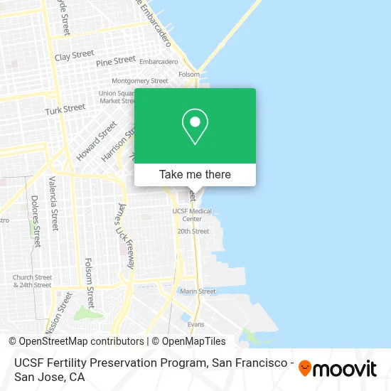 UCSF Fertility Preservation Program map