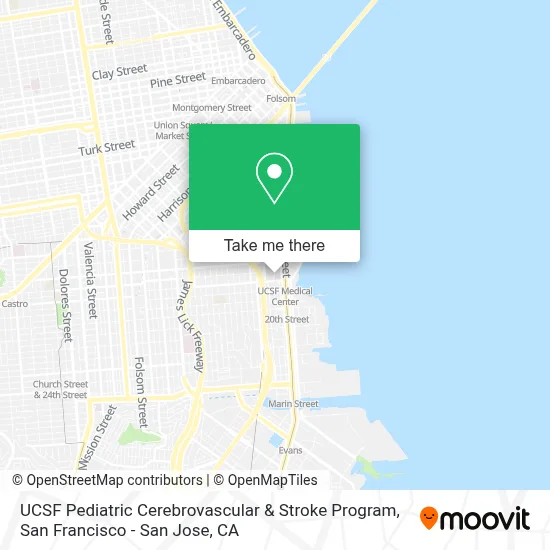 UCSF Pediatric Cerebrovascular & Stroke Program map