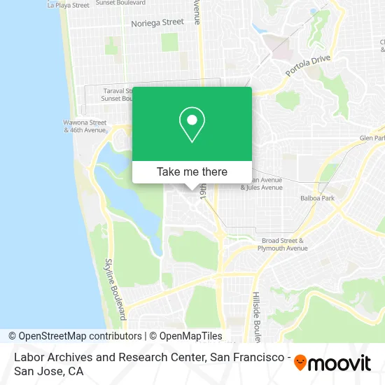 Labor Archives and Research Center map