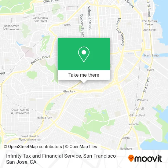 Infinity Tax and Financial Service map