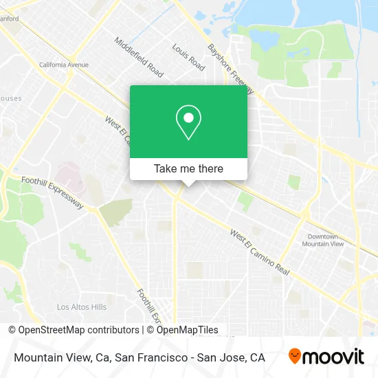 Mountain View, Ca map