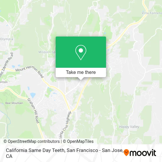 California Same Day Teeth map
