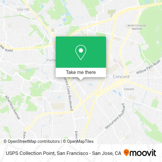 USPS Collection Point map