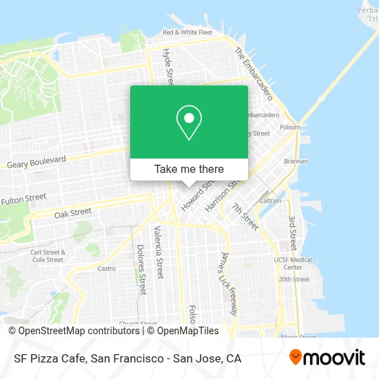 SF Pizza Cafe map