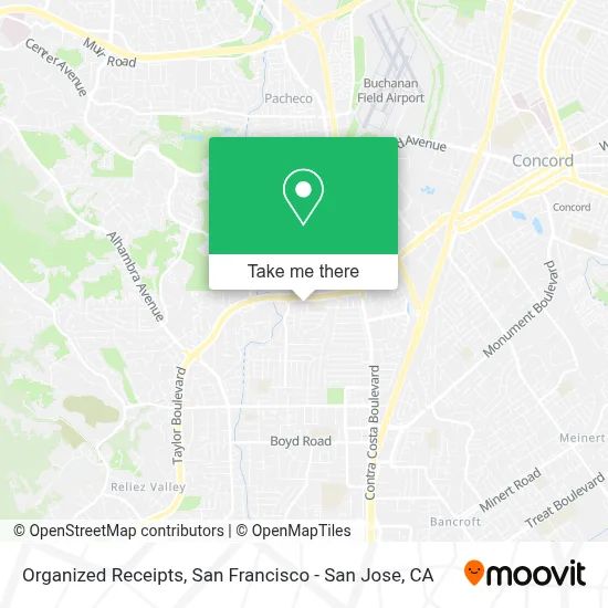 Organized Receipts map