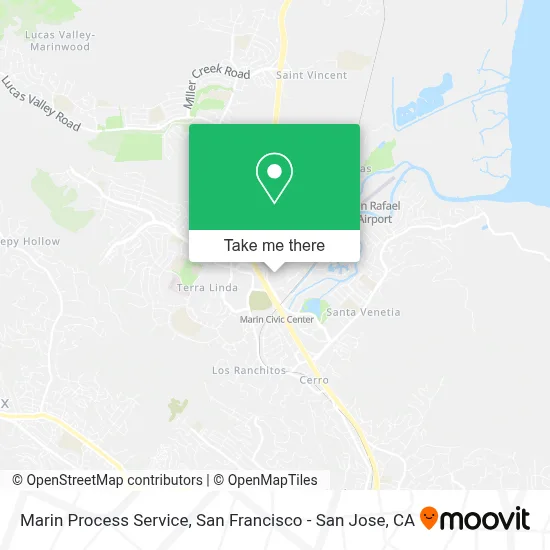 Marin Process Service map