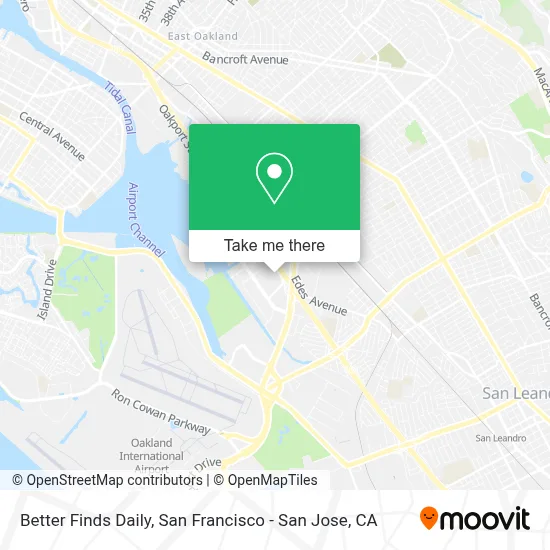 Better Finds Daily map