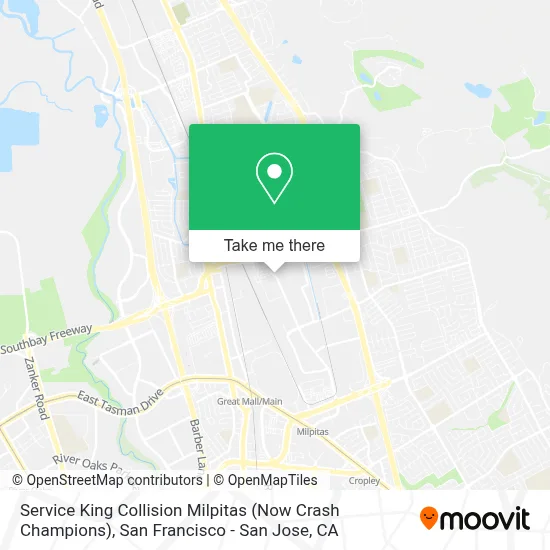 Service King Collision Milpitas (Now Crash Champions) map
