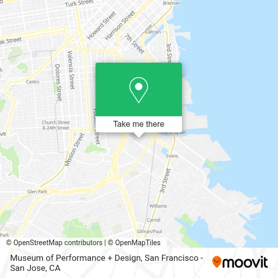 Museum of Performance + Design map