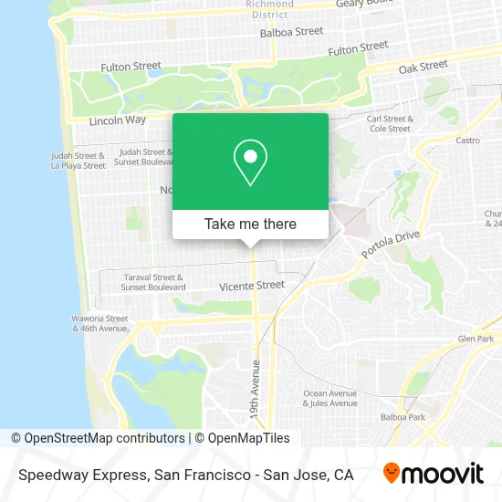 Speedway Express map
