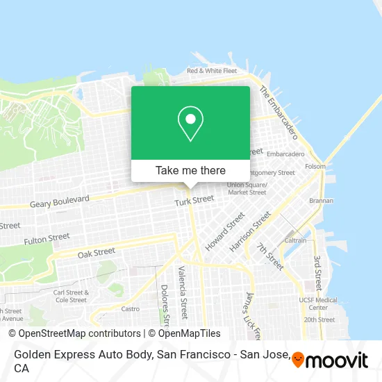 Golden Express Auto Body map