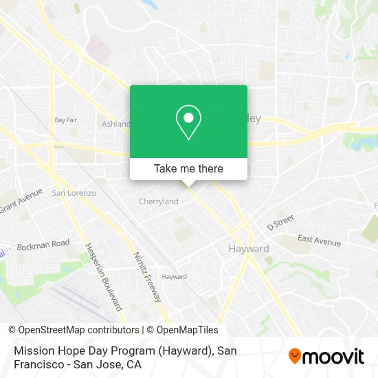 Mission Hope Day Program (Hayward) map