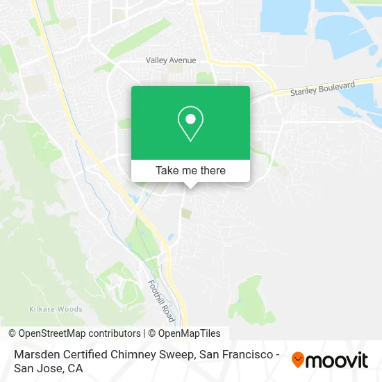 Marsden Certified Chimney Sweep map
