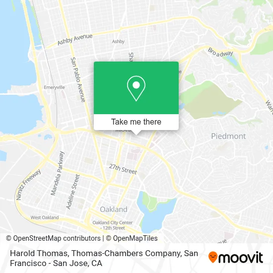 Harold Thomas, Thomas-Chambers Company map