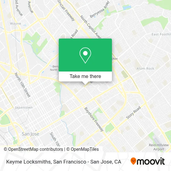Keyme Locksmiths map