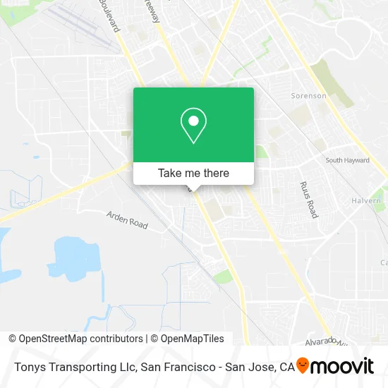 Tonys Transporting Llc map