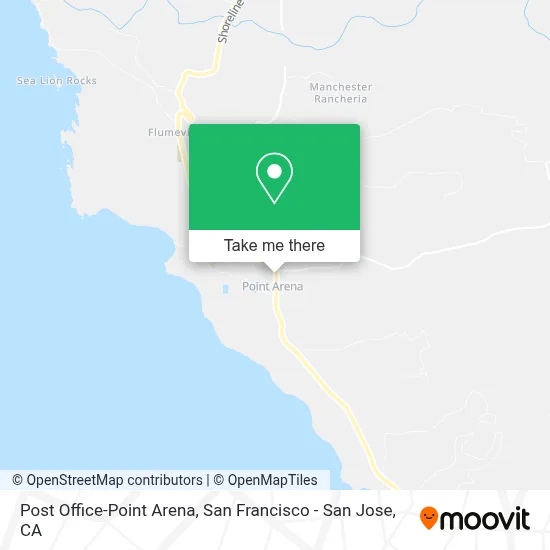 Post Office-Point Arena map