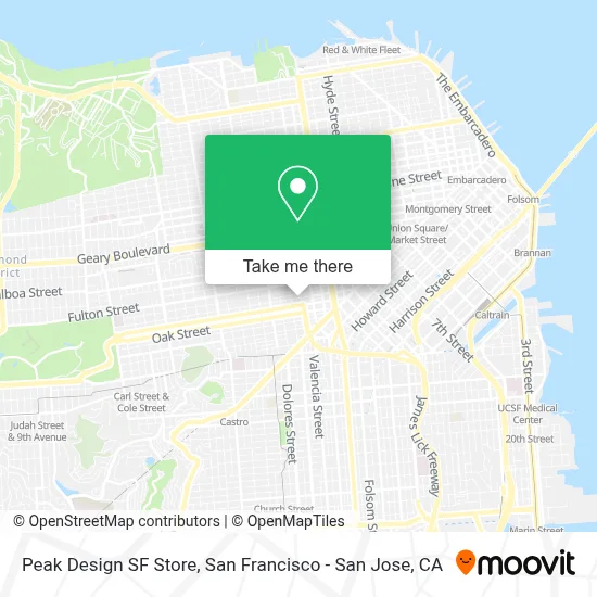 Peak Design SF Store map