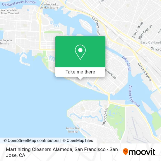 Martinizing Cleaners Alameda map