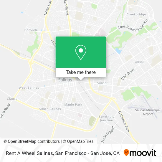 Rent A Wheel Salinas map