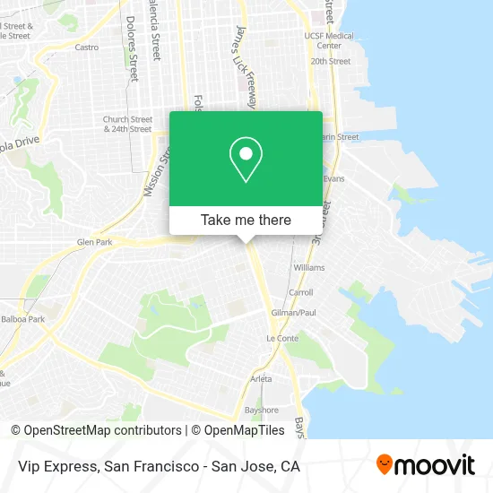 Vip Express map