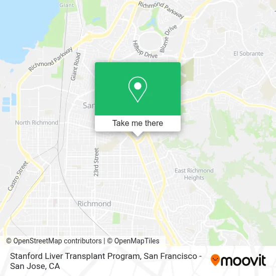 Stanford Liver Transplant Program map