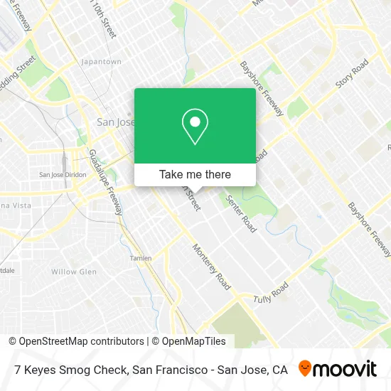 7 Keyes Smog Check map