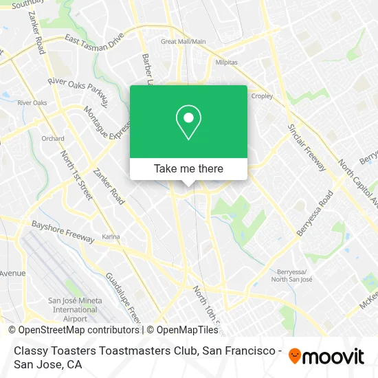 Classy Toasters Toastmasters Club map
