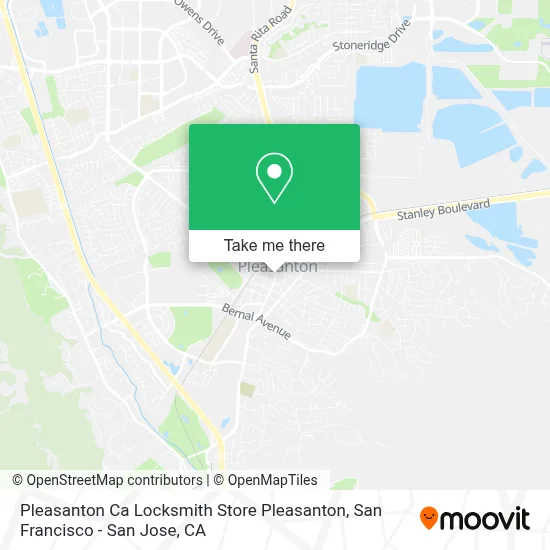 Pleasanton Ca Locksmith Store Pleasanton map