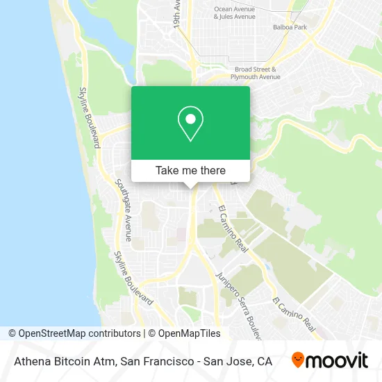 Athena Bitcoin Atm map