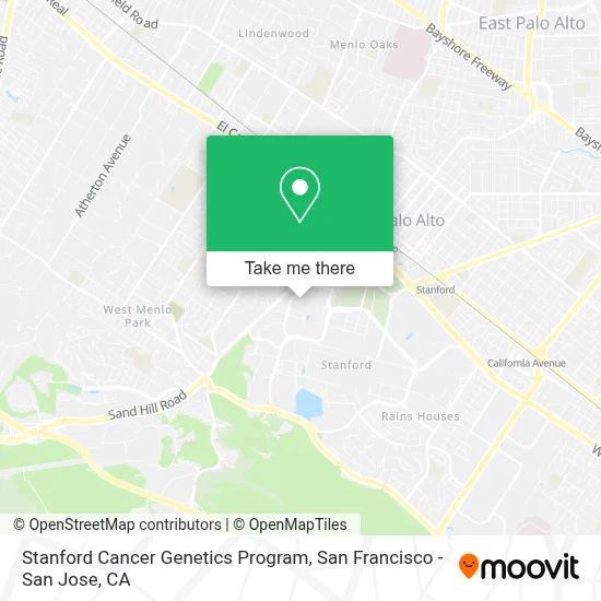 Stanford Cancer Genetics Program map