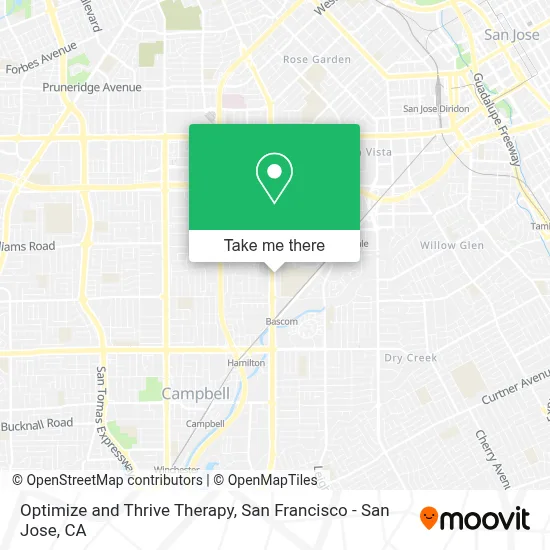 Optimize and Thrive Therapy map