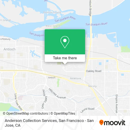 Anderson Collection Services map