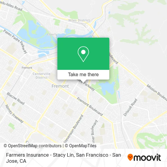 Farmers Insurance - Stacy Lin map