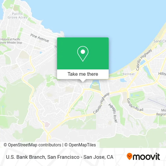 U.S. Bank Branch map