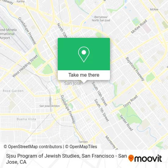 Sjsu Program of Jewish Studies map