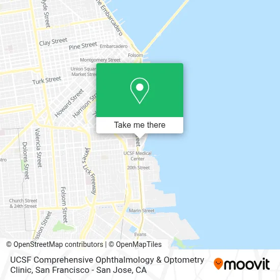UCSF Comprehensive Ophthalmology & Optometry Clinic map