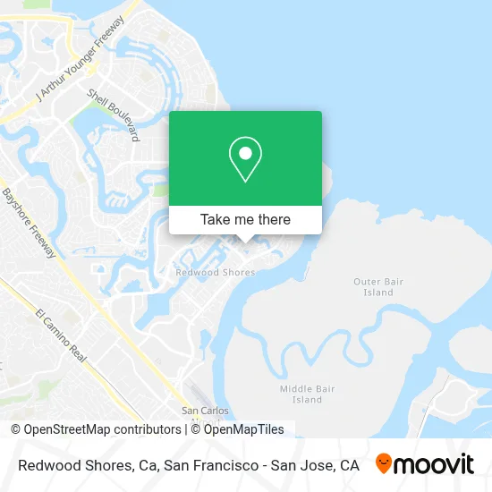 Redwood Shores, Ca map