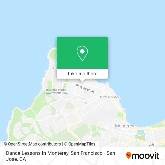 Dance Lessons In Monterey map