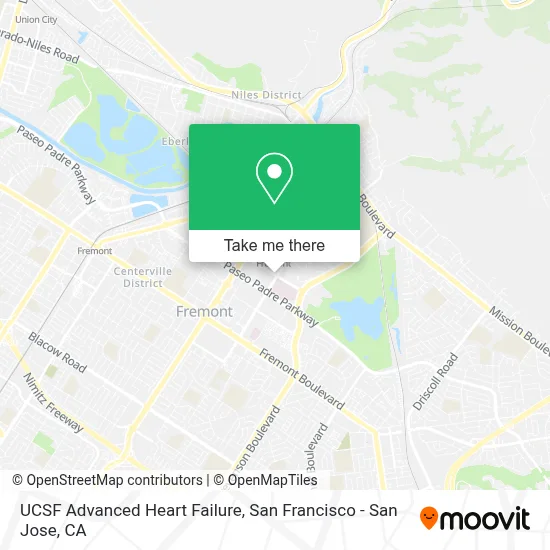 UCSF Advanced Heart Failure map