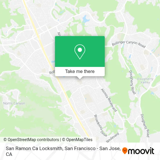 San Ramon Ca Locksmith map